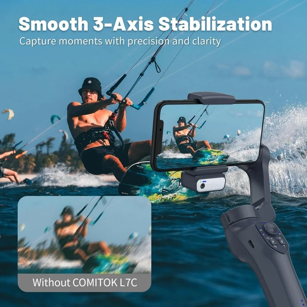 Comitok L7C Pro KIT Stabilizer with Magnetic AI Active Tracking still in box